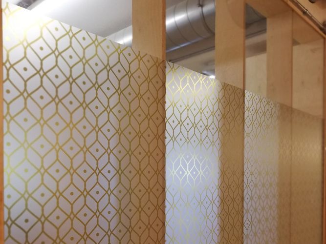 Privacy film for Level Six yoga studio