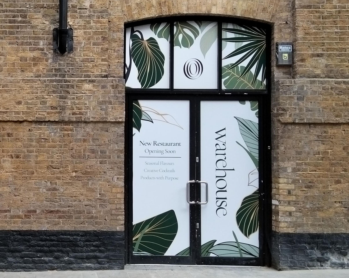 Full window wrap for restaurant opening in central London