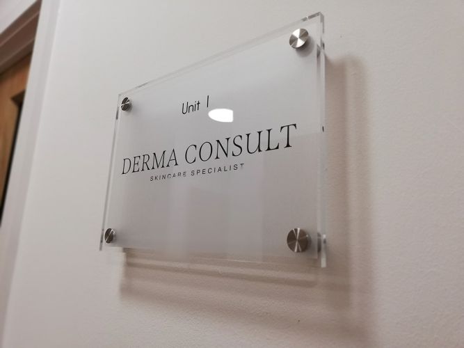 Wall mounted acrylic plaque
